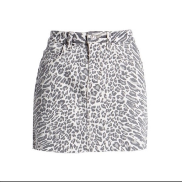 Current Elliott NWT Leopard Denim Miniskirt, size 0/24 - Picture 9 of 11